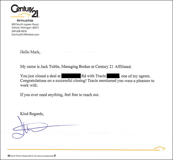 Letter From C21